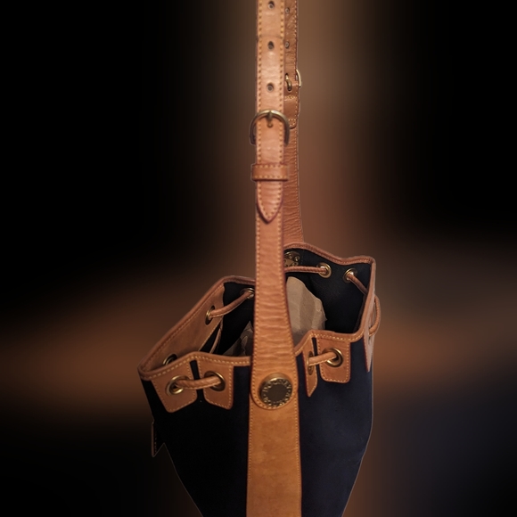 Dooney and Bourke Canvas Drawstring Bucket Bag - Picture 6 of 7